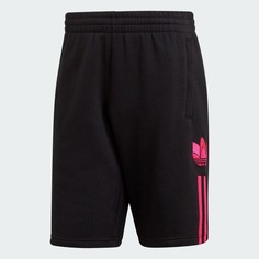 Шорты Adidas 3D Trefoil 3-stripes Fleece, черный/розовый
