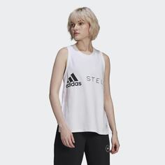 Топ adidas by Stella McCartney Sportswear Logo Tank, белый/черный