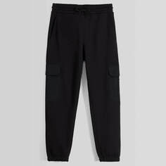 Брюки Bershka Cargo Jogger, черный