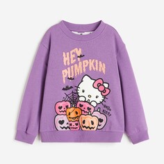 Свитшот H&amp;M Kids Printed Hello Kitty, фиолетовый H&M