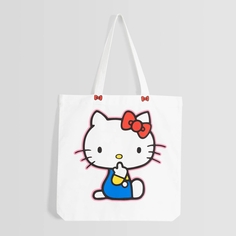 Сумка-шоппер Bershka Hello Kitty Printed, белый