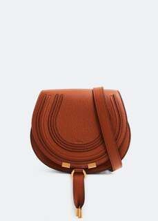 Сумка кросс-боди CHLOÉ Marcie small saddle bag, коричневый Chloe