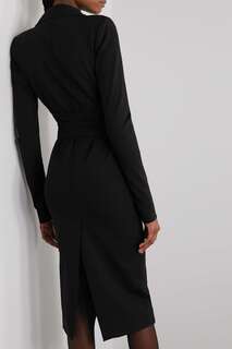 GAUGE81 платье миди Moata из эластичного крепа со сборками, черный