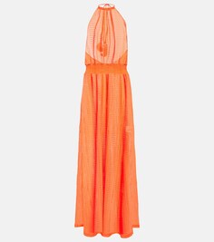 Платье макси Maeva с вырезом халтер MELISSA ODABASH, оранжевый