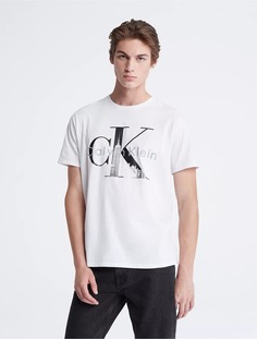 Футболка Calvin Klein Cityscape Graphic Monogram Logo Crewneck, белый