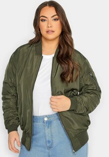Куртка-бомбер Yours Clothing, зеленый