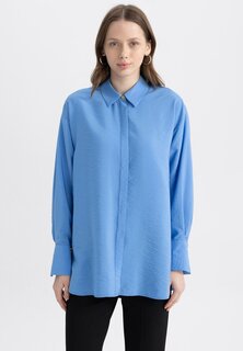 Рубашка DeFacto длинная, синий