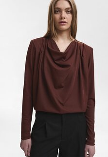 Блуза Gestuz с глубоким вырезом, коричневый