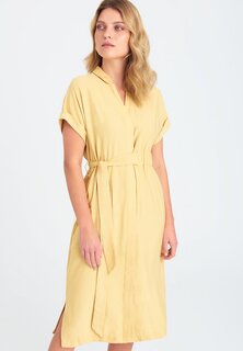 Платье-рубашка Greenpoint с коротким рукавом, желтый