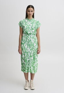 Платье-рубашка ICHI с короткими рукавами, зеленый