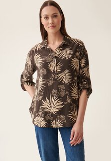 Блузка TATUUM с принтом, коричневый