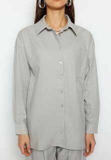 Рубашка Trendyol с нагрудным карманом, бежевый