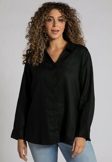 Рубашка Ulla Popken с V-образным вырезом, черный