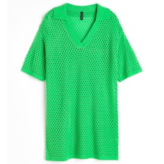 Платье H&amp;M Hole-knit, зеленый H&M