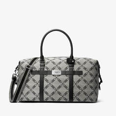 Сумка Michael Kors Henry Empire Logo Jacquard Duffel, черный/серый