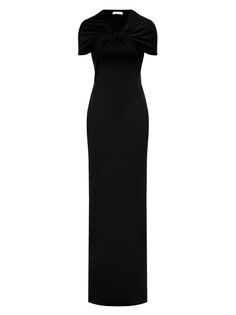 Оливковое платье-колонна с капюшоном ET OCHS, черный