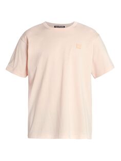 Хлопковая футболка с круглым вырезом Nash Face Acne Studios, розовый