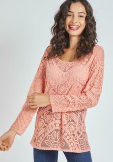 Блуза La Morena с длинным рукавом, розовый