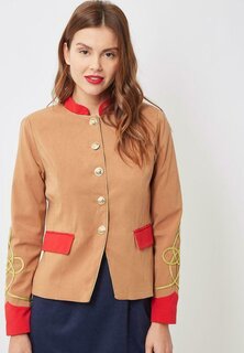 Куртка летняя La Morena с вышивкой, коричневый