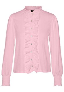 Рубашка Vero Moda с оборками, светло-розовый