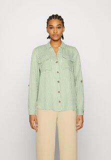 Рубашка Vero Moda в полоску, белый/зеленый