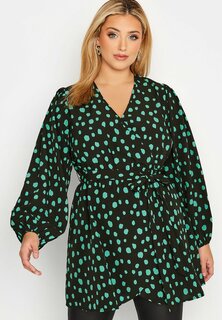 Блузка Yours Clothing с принтом, зеленый