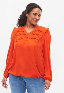 Блузка Zizzi с длинными рукавами, оранжевый