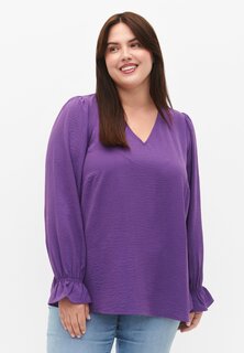 Блузка Zizzi с V-образным вырезом, фиолетовый