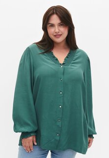Блузка Zizzi с длинными рукавами, темно-зеленый