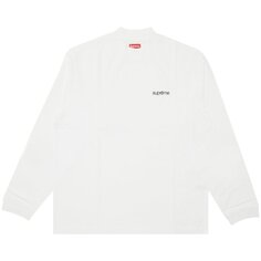 Лонгслив Supreme Mock Neck Long-Sleeve Top &apos;White&apos;, белый