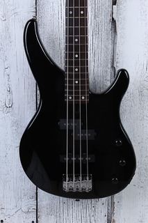 Yamaha TRBX174 BL 4-струнная электрическая бас-гитара с двойным вырезом, черная отделка
