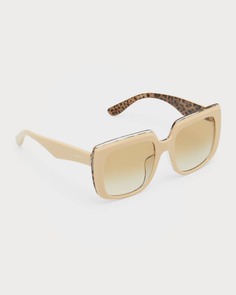 Квадратные солнцезащитные очки из ацетата с логотипом Dolce&amp;Gabbana