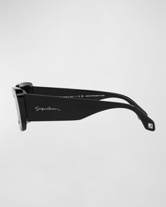 Прямоугольные солнцезащитные очки из ацетата с логотипом Giorgio Armani