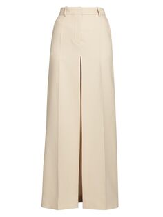 Длинная юбка из шерсти со складками Stella McCartney