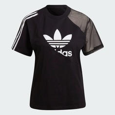 Футболка Adidas Originals Adicolor Split Trefoil, черный/белый