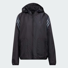 Ветровка Adidas Icons 3-stripes Hooded Running, черный