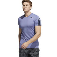 Футболка Adidas Primeblue Aeroready 3-stripes Slim, сиреневый