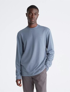 Футболка Calvin Klein Long Sleeve Tech Pique, серо-синий