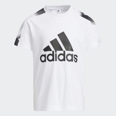 Футболка Adidas, черный/белый/темно-серый