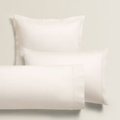 Наволочка Zara Home (300-Thread-Count) Cotton Sateen, бежевый