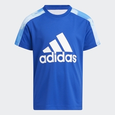 Футболка Adidas, синий/белый/голубой