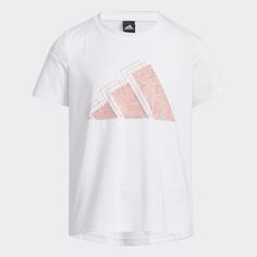 Футболка Adidas Professional Sports Training Short Sleeve, белый/розовый