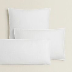 Наволочка Zara Home (160 gsm) Washed Linen, белый