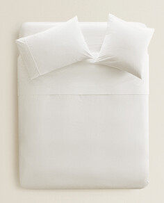 Пододеяльник Zara Home Cotton Percale Duvet, 300 нитей, белый