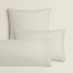 Наволочка Zara Home (160 gsm) Washed Linen, светло-бежевый