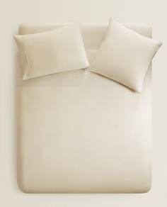 Пододеяльник Zara Home Cotton Percale Duvet, 300 нитей, бежевый