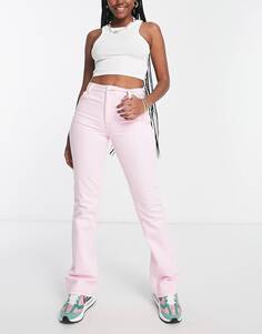 Розовые расклешенные джинсы ASOS DESIGN Hourglass