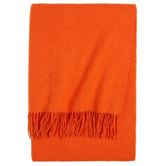 Плед H&amp;M Home Wool-blend, оранжевый