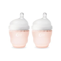 Бутылочки для кормления 2 шт. по 120 мл Olababy Anti-Colic, коралловый