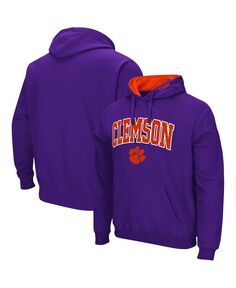 Мужская фиолетовая толстовка с капюшоном clemson tigers arch logo 3.0 pullover Colosseum, фиолетовый